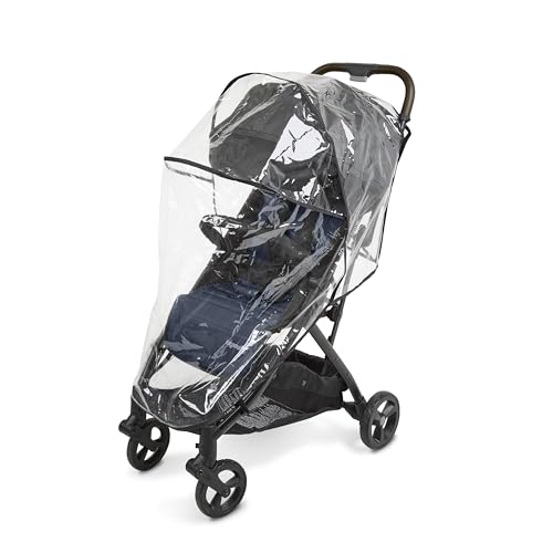 Ingenuity Universal Convenience Stroller Rain Cover, Baby Weather Shield for Rain, Wind & Snow, Fits Most Strollers with Car Seat, Vented Airflow, High Visibility, Easy Install & Storage – Clear
