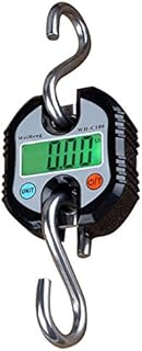 Rhorawill Digital Kranwaagen Gepäckwaage Kofferwaage Hakenwaage Küchenwaagen Tragbare Hängewaage Industriewaage 150kg mit LCD Anzeige für Reisen Koffer, Fischerei, Jagd im Freien(Schwarz)