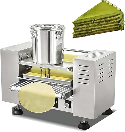 Mille Crepe - Máquina automática para hacer tartas, máquina multifuncional de piel de huevo con calentamiento uniforme, 0-200 °C, 100-350 piezas/hora, ideal para tortilla y lasaña