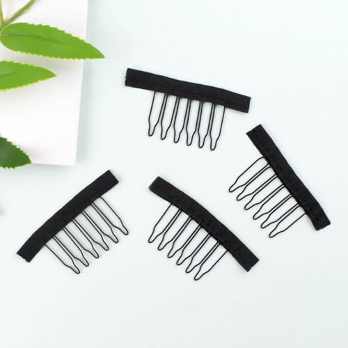 Set de 20 Peines para Pelucas con Dientes de Metal Negro miniatura 7