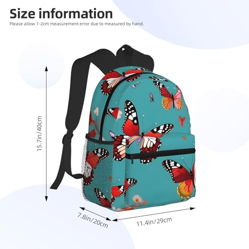 Mochila cómoda Hen Flying Butterflies ligera y resistente al agua que alivia tu espalda 4
