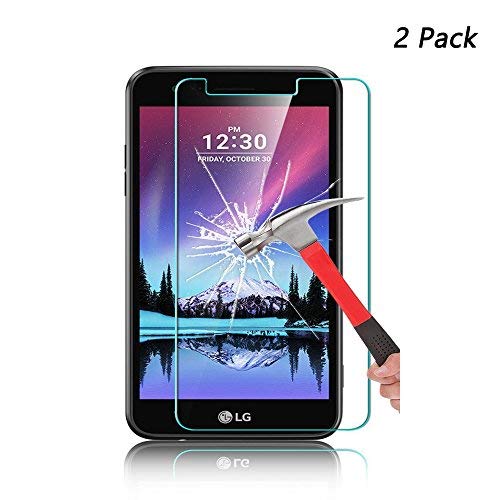 LG K20 V/LG K10 /LG K20 Plus/LG LV5 Screen Protector, Daker [Tempered Glass] 9H Hardness, Anti-Scratch, Anti-Fingerprint, Bubble Free Case Friendly HD Screen Protector for LG K10 2017 [2 Pack]