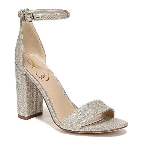 Sam Edelman Women's Yaro Heeled Sandal Light Gold Glam Mesh 7.5 Medium Us #TOP4