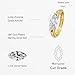 StiloVero Marquise Ring for Women, Horizontal Bezel East West Marquise Engagement Ring, 18K Gold Plated Sterling Silver, Diamond-Like Gemstone Jewelry, Elegant Anniversary Birthday Gift for Her (Gold, 9)