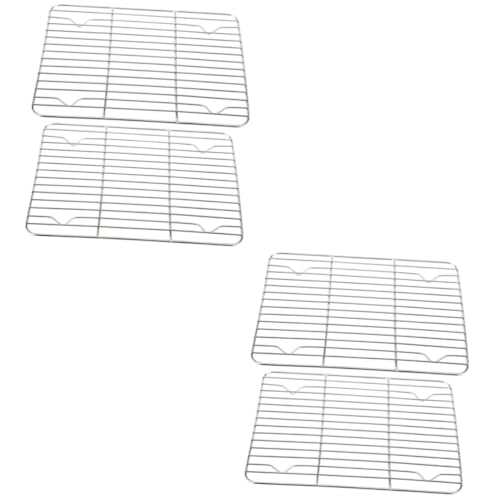 2pcs Stainless Steel Grill Roasting Rack Cooling Rack Stainless Steel Griddle Cookie Racks Cooling Tray Stainless Steel Baking Pan Oven Rack Wire Canning Rack Baking Rack Bakeware