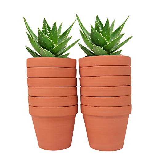 [11 Pack] 6.5" Terracotta Pot Planter Nursery Pots Clay Pots Clay Ceramic Pottery Planter Cactus Pots Succulent Nursery Pots Terra Cotta Garden Flower Pot Round Plant Pot Clay Pots (6.5")