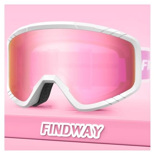 findway Gafas de Esquí, Máscara Gafas Esqui,Snowboard Nieve Espejo,para Hombre Mujer Adultos Juventud Jóvenes ,OTG,Compatible con Casco, Anti Niebla 100%,Protección UV,Gafas de Ventisca