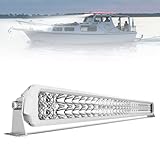 4WDKING 32 Inch LED Light bar, IP68&IP69K Waterproof Led Boat Light, White Dual Row Flood and Spot Combo Beam Off-Road Lights for Pickup 4x4 Truck ATV UTV Boat