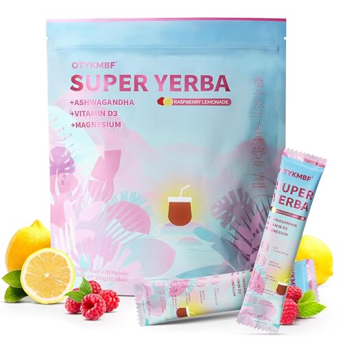 With Raspberry Lemonade Flavor, 30 Servings Yerba Mate For C