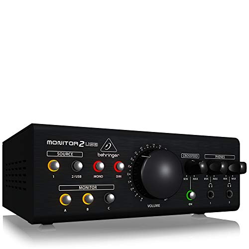 Behringer MONITOR2USB High-End Speaker and Headphone Monitoring Controller with VCA Control and USB Audio Interface
