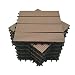 Produktbild Mocosy 11pcs 1m² WPC Interlocking Decking Fliesen Garten, Terrasse, Balkon, Rasen Holz Kunststoff Composite Deck Bodenfliesen (Kaffee)