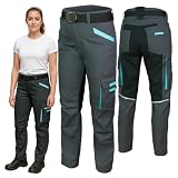SPECTO Arbeitshose Damen Stretch Cargohose 8 Taschen - Slim Grau-Schwarz (DE/NL/SE/PL, Numerisch, 40, Slim, Lang)