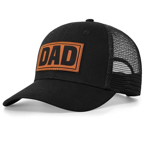 Image of Papa Dad Trucker Hat - Adjustable Men's Snapback Hats for Dad Grandpa, Fathers Day Birthday Gifts from Daughter Son