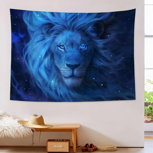 Tapices de león fantasía 3D para dividir habitaciones y decorar tu pared con cielo estrellado