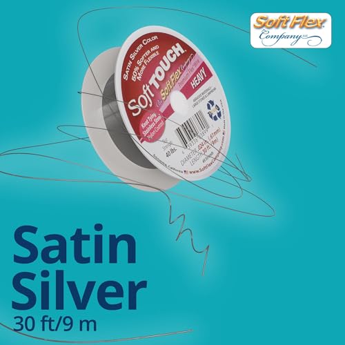 Soft Flex STW02430SLV 49 Strand Stringing Wire - Flexible Braided - Heavy 0.24 Diameter - Jewelry Making Bead Wire thumb #5