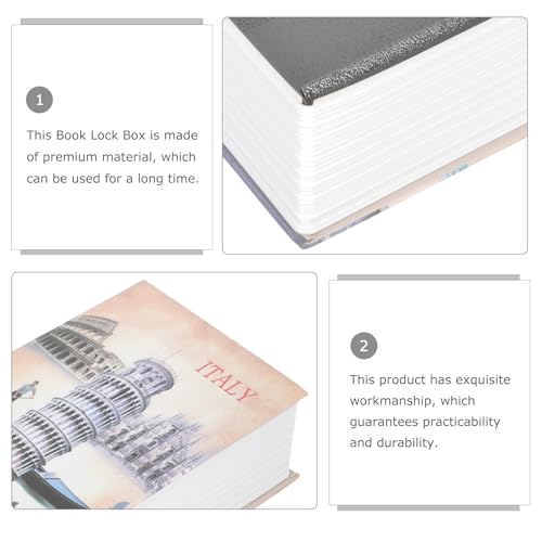 Caja fuerte de libro con combinación mecánica y metal resistente 3