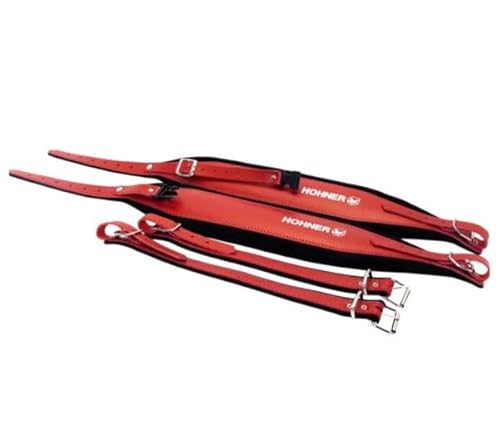 Hohner ACC21 Extra-Large Leather Accordion Strap with Back Strap -