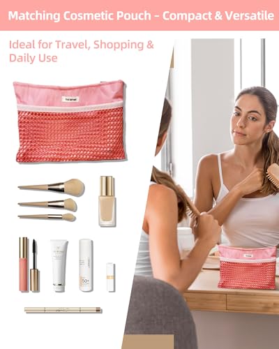 Image of Mesh Beach Tote Bag Packable,2026 New 2-in-1 Large Lightweight Foldable Beach Bags with Multiple Pockets for Women