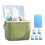 Camping-Kühlbox – mit Griff, 13,8 l, großer wasserdichter Kühlschrank, Hartschale, Kühlbox, für Camping, Picknick, Wandern, , Reisen, Tailgating Road Trips im Freien