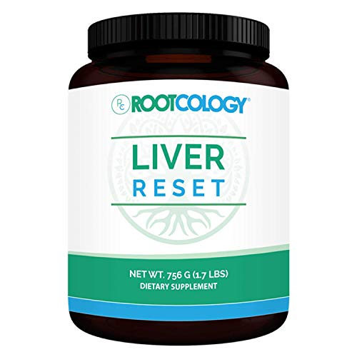 Rootcology Liver Reset - Herbal Health Supplement with Pea Protein + Vitamin B6, B12 + Milk Thistle - Natural Detox Cleanse for Liver Support by Izabella Wentz (756g / 21 Servings)