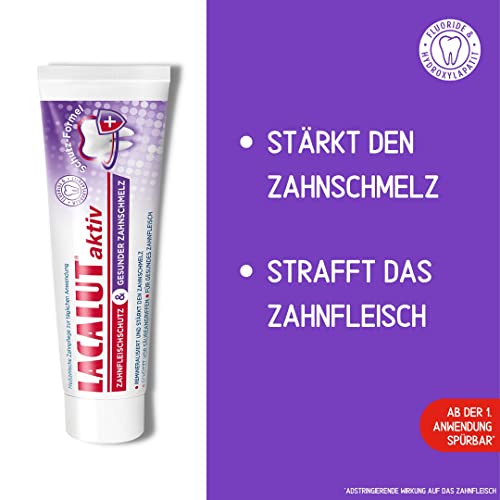 Lacalut aktiv Zahnfleischschutz & gesunder Zahnschmelz, zum Schutz vor Parodontitis und Zahnfleischentzündungen, sorgt für gesunde, starke und natürlich weiße Zähn (Packung mit 2) – Bild 5