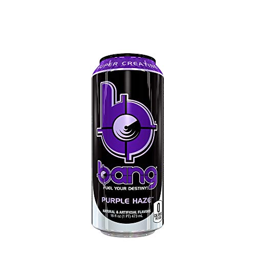 Bang Energy Purple Haze, Sugar-Free Energy Drink, 16 Ounce (Pack of 12)