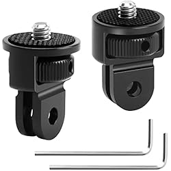 Soporte Tripode Gopro 2pcs Adaptadores de Trípode de Cámara 1/4 Adaptador Giratorio de Rosca para Trípode Adaptador Compatible con GoPro Cámaras Acción Xiaomi Sony Accesorios Estándar de 1/4 Aluminio