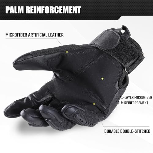 Image of WTACTFUL Tactical Gloves Men Women, Touchscreen Impact Resistant | Breathable Nylon & Microfiber Leather, Anti-Slip Palm, Adjustable Wrist, for Airsoft Paintball Motorcycle ATV Cycling Hiking