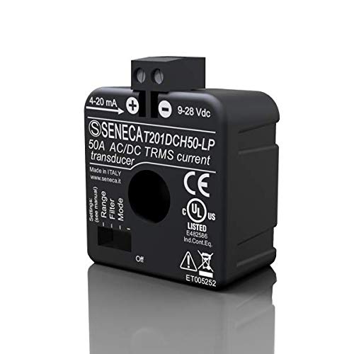 SENECA T201DCH50-LP - Transductor de corriente AC/DC TRMS sin contacto con salida analógica 4.20 mA