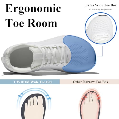 Wide Toe Box Shoes for Men & Women | Zero Drop Walking Sneakers | Lightweight Breathable Non-Slip Barefoot Shoes for Gym, Trail, Casual2