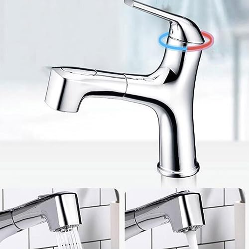 Grifo lavabo extraíble para eliminar manchas y salpicaduras en el baño negro 6