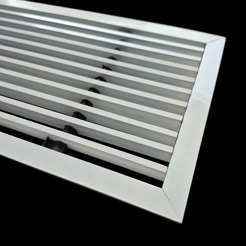 Image of Premium Central air Conditioning Grille- Linear Bar Grilles - Aluminium Powder Coated Grill, Ventilation Grill, Home Grill, ac Jali, Grill for Wall, Sidewall and Ceiling (24 inch * 6 inch)