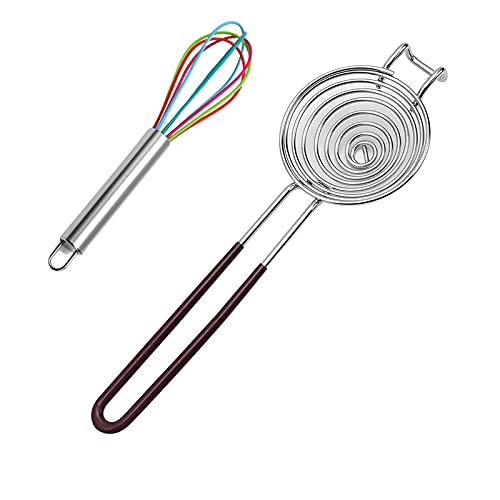 Egg Separator,2 Pieces Egg Yolk Separator and Silicone Whisk,Food Grade Stainless Steel White egg Separator, Spiral Funnel Design to Quickly Filter Egg Whites, Egg Separator Egg Yolk White Separator Egg Separator,2 Pieces Egg Yolk Separator and Silicone Whisk,Food Grade Stainless Steel White egg Separator, Spiral Funnel Design to Quickly Filter Egg Whites, Egg Separator Egg Yolk White Separator
