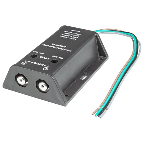 tomzz Audio 5800-082 High Low Adapter für Subwoofer Verstärker Umwandler Converter Lautsprecher auf Cinch Pegel regelbar