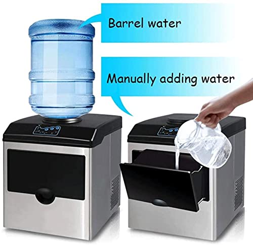Ice Cube Maker 25Kg Commercial Small Multifunctional Ice Cube Making Machine Portable Countertop Stainless Steel Ice Maker #TOP2