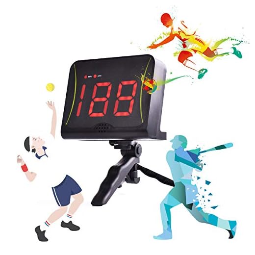 DRM Baseball/Lacrosse/Soccer/Tennis/Golf Speed Radars, Multi-Sports Speed Training Equipment, Hands-Free Radar Gun for Baseball Players, Baseball Training Aids