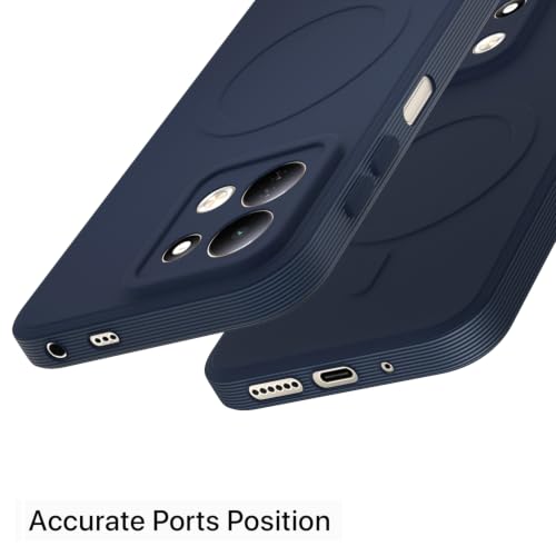 Image of Outlouders Back Cover for Redmi 17 5G | Soft Matte Silicone | Slim Fit | Magnetic-Safe Logo Design (Magnetic-Safe Not Compatible) | Shockproof | Camera Protection Bumper Case (Blue)