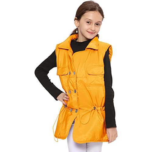 Manteau urbain long gilet matelassé fille pour l'école et sorties d'hiver