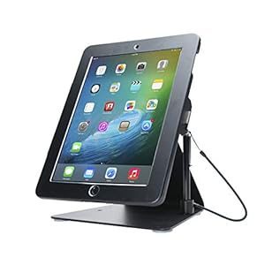 Desktop Anti-Theft Stand – CTA Kiosk Stand with Stylus, Tether, and Aluminum Enclosure for iPad (Gen 2-6), iPad Air (Gen 1 & 2), & iPad Pro 9.7 – Black (PAD-DASB)