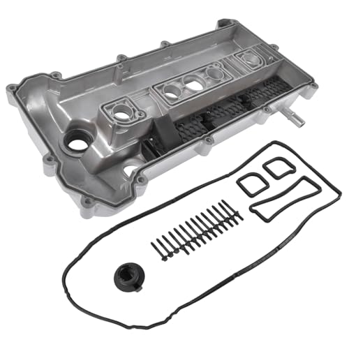 Image of 9E5Z6582G Aluminum Engine Valve Cover Kit with Gasket Bolts & Oil Cap Replacement for Ford Escape Fusion, Mercury Milan Mariner, Lincoln MKZ 2.5L OE# 9E5Z6582E 9E5Z6582B 9E5Z-6582-G