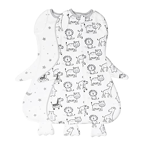 Beberoad Love 2 Pack Baby Sleep Sack - 100% Cotton Wearable Blankets For Newborns -2-Way Zipper For Easy Swaddling - Breathable And Lightweight Sleep Sacks - Suitable For Baby 0-3 Months #TOP9
