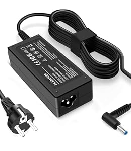TT&C 45W 19.5V 2.31A Ordinateur Chargeur,Compatible avec HP Portable 741727-001 721092-001 719309-001 HSTNN-DA40,HP Stream11 13 15 Notebook Pavilion Adaptateur D'Alimentation Smart Blue Tip
