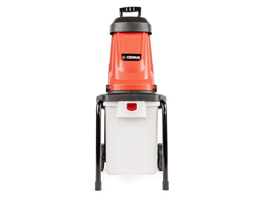Hahn & Sohn Cedrus RE03 elektryczny rozdrabniacz – 3000 W, grubość gałęzi 45 mm, kosz na trawę 50 l, cicha rozdrabniarka rolkowa do gałęzi, krzewów, odpadów ogrodowych – rozdrabniacz ogrodowy – cicha