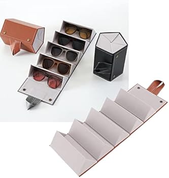 Zonnebril Organizer 5/6 Slots Reisbril Case Meerdere Paren Bril Opbergdoos Hangende Brilhouder Hoge Kwaliteit