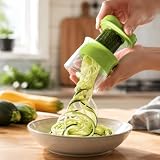 Ralador espiral de cozinha multifuncional, cortador giratório de descascador de legumes, espiralizador manual para cenoura, pepino, batata