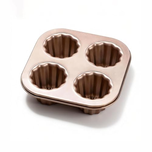 Cannele Moule à pâtisserie en acier au carbone antiadhésif moule à cannelés doré