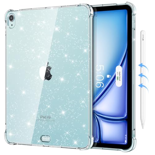 Coque arrière iPad Air 11 2024 M2 transparente pailletée transparente flexible anti-choc MoKo