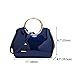 Imagen de DEERWORD Mujer Bolsos de Mano Casual Bandolera Marca Mediano Totes Antirrobo Hombro Italianos PU Cuero 5376 1 piezas Azul