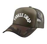 Yankee Swap 2026 Present Exchange Christmas Holiday Trucker Hat with Adjustable Mesh Back, Camo Green