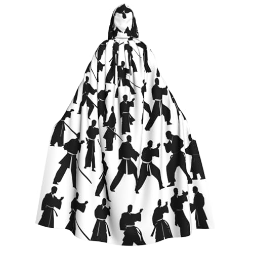 Costume Halloween adulte cape à capuche vampire magicien arts martiaux